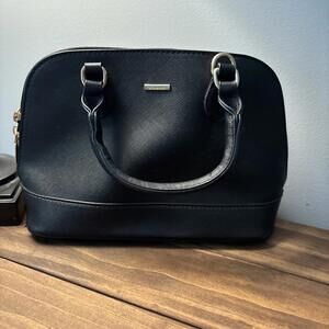 Lovevook Dome Black Dual Handle Black Zipper Bag. Casual Work All Season.